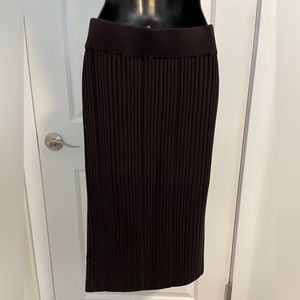 French Connection stretchy pencil skirt in brown/black
